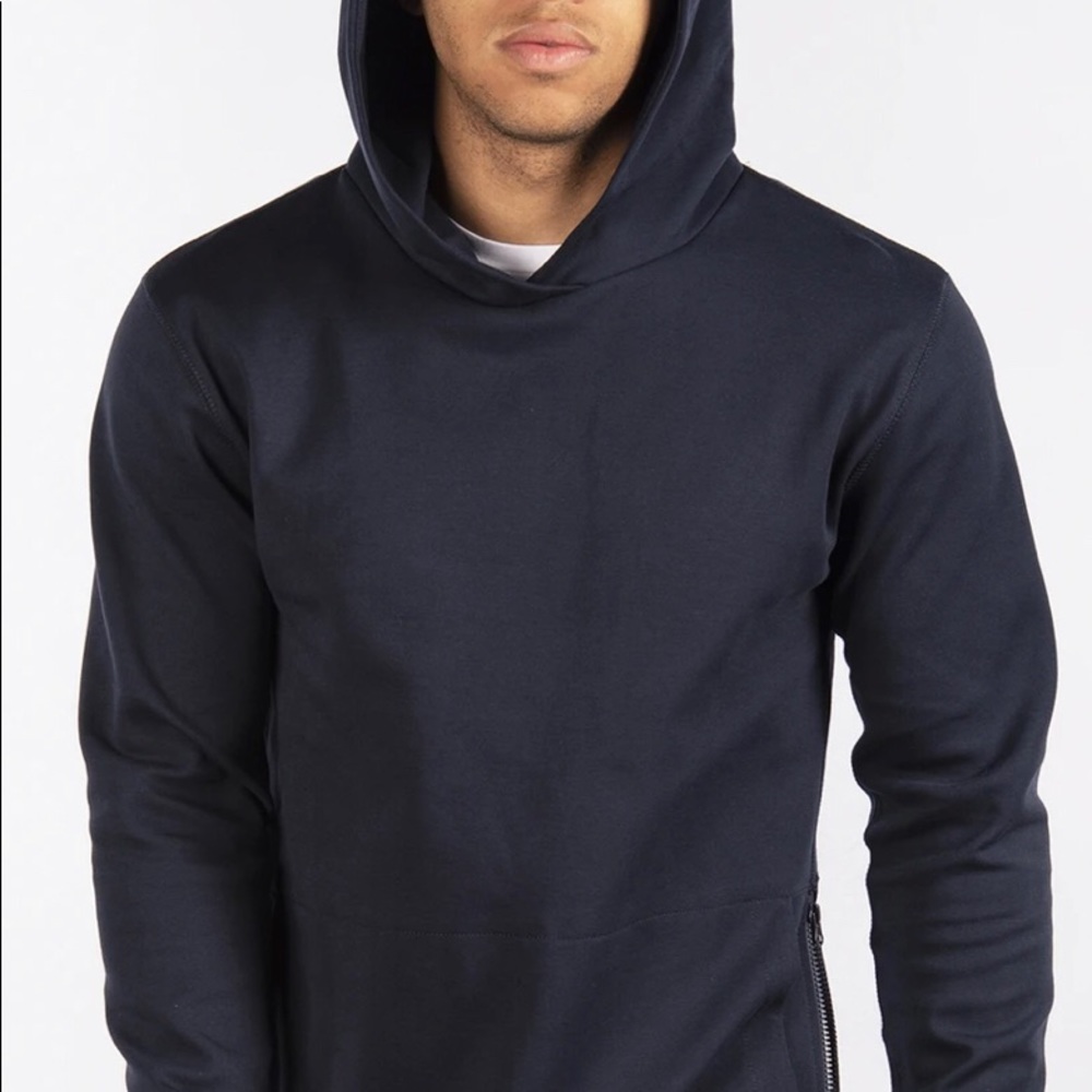 Side-Zip pullover hoodie